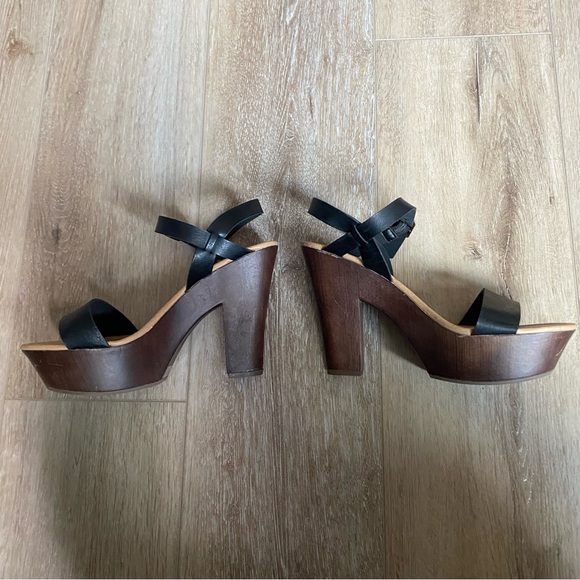 Black Report High Heels Size 8 - Picture 2 of 10